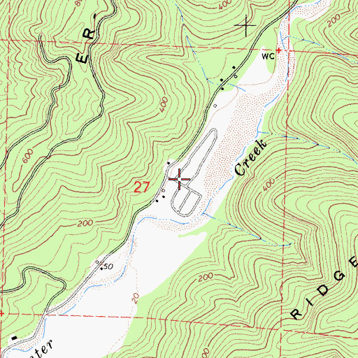 Topographic Map of Klamath Fire Protection District Station 35, CA