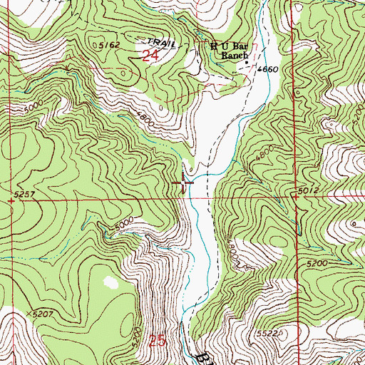 Topographic Map of Benton Creek, AZ