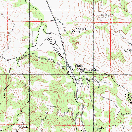 Topographic Map of California Department of Forestry and Fire Protection Boonville Station, CA