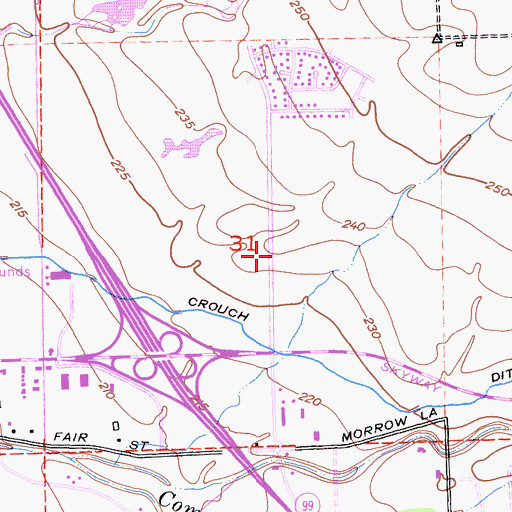 Topographic Map of Chico Fire Department Station 4, CA