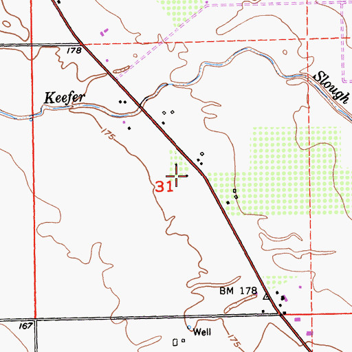 Topographic Map of Butte County Fire Department Station 41, CA
