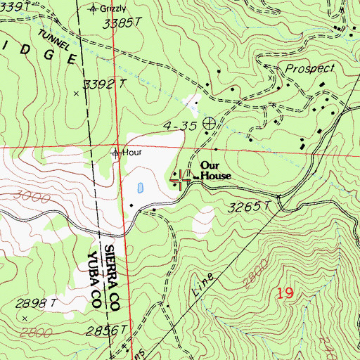 Topographic Map of Pike City Volunteer Fire Department, CA