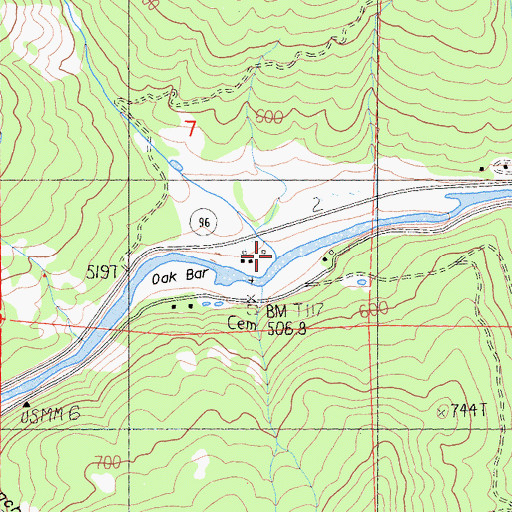 Topographic Map of Kohl Creek, CA