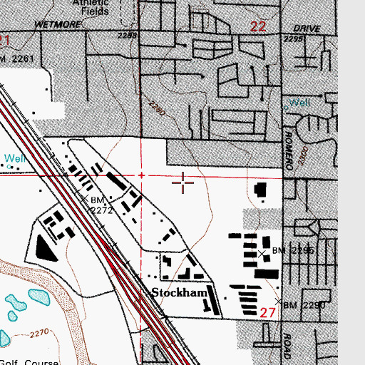Topographic Map of Northwest Tucson Industrial Park, AZ