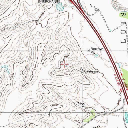 Topographic Map of Rio Rico Landfill, AZ
