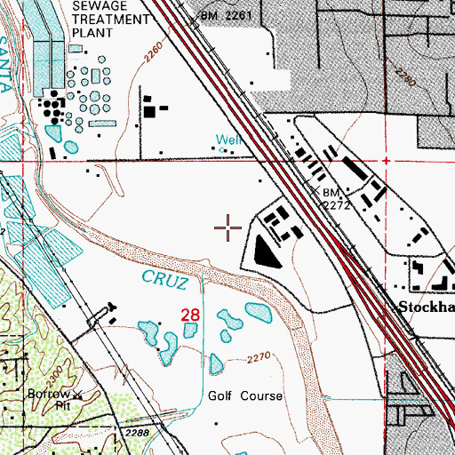 Topographic Map of Majestic Business Park, AZ