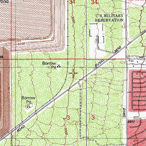 Topographic Map of Duval Commerce Park, AZ