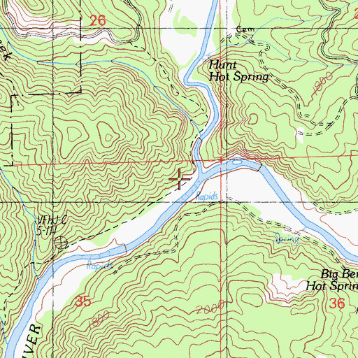 Topographic Map of Kosk Creek, CA