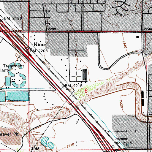Topographic Map of Old West Business Park, AZ