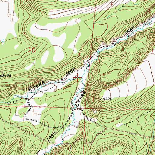 Topographic Map of Benton Creek, AZ