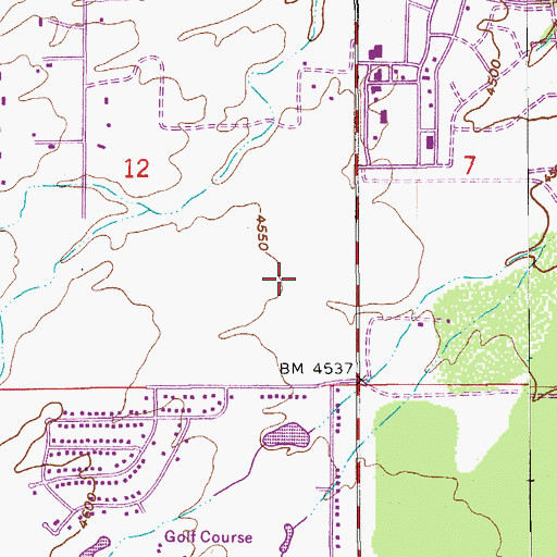 Topographic Map of The Mall at Sierra Vista, AZ