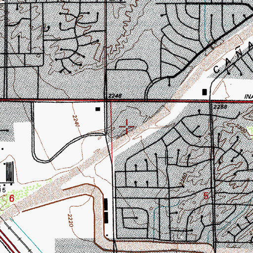 Topographic Map of North Pima Shopping Center, AZ