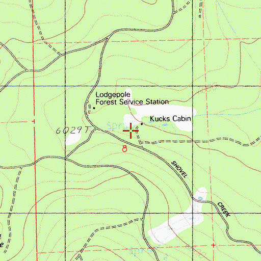 Topographic Map of Kucks Cabin, CA
