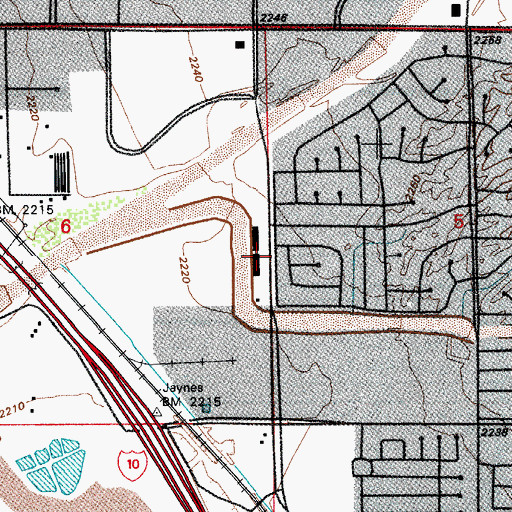Topographic Map of Shops at Thornydale, AZ