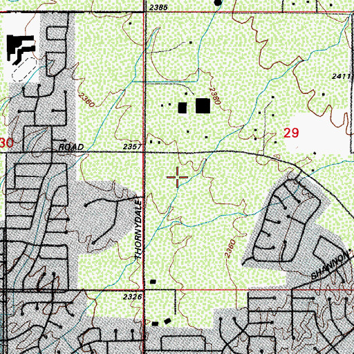 Topographic Map of Thornydale Acres Shopping Center, AZ