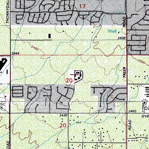 Topographic Map of Ironwood Elementary School, AZ