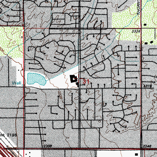 Topographic Map of Thornydale Elementary School, AZ