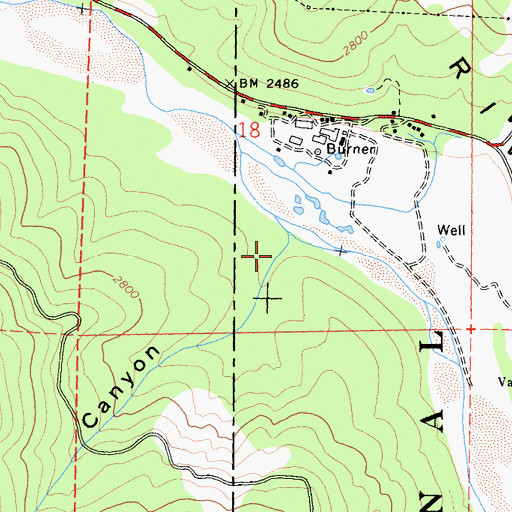 Topographic Map of Kuntz Canyon, CA