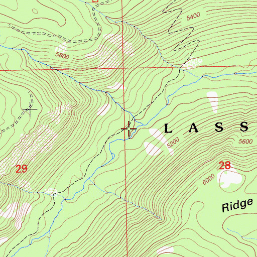 Topographic Map of L-T Creek, CA