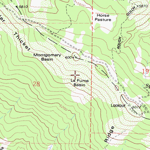 Topographic Map of La Flume Basin, CA