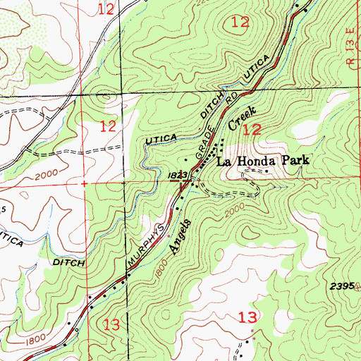 Topographic Map of La Honda Park, CA