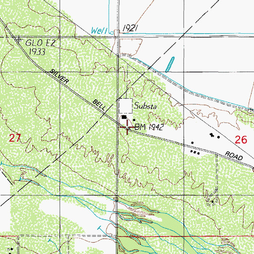 Topographic Map of Avra Valley Fire District Station 191, AZ