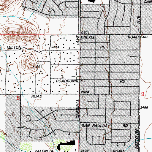 Topographic Map of Drexel Heights Fire Station 403, AZ