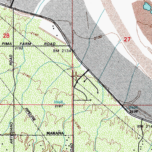 Topographic Map of Northwest Fire District Station 34, AZ