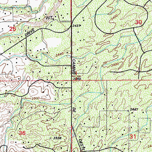 Topographic Map of Northwest Fire District Station 35, AZ