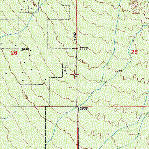 Topographic Map of Northwest Fire District Station 37, AZ
