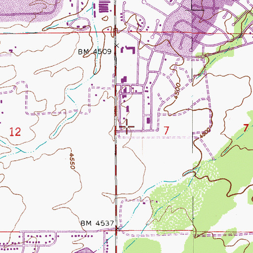 Topographic Map of Sierra Vista Fire Department Station 2, AZ