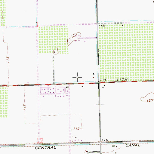 Topographic Map of Yuma Fire Department Station 6, AZ