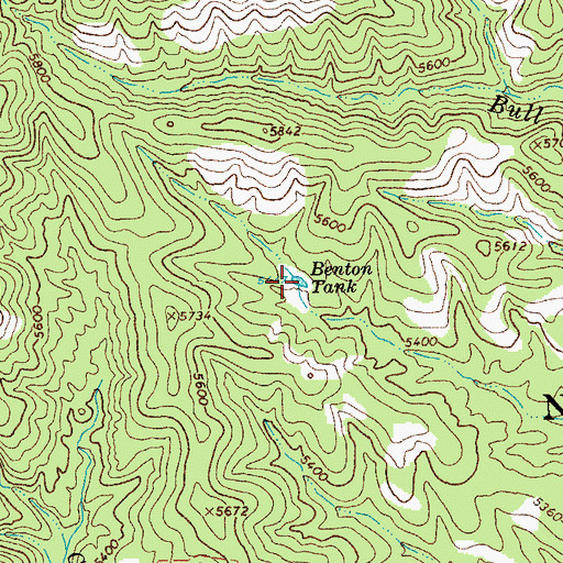 Topographic Map of Benton Tank, AZ
