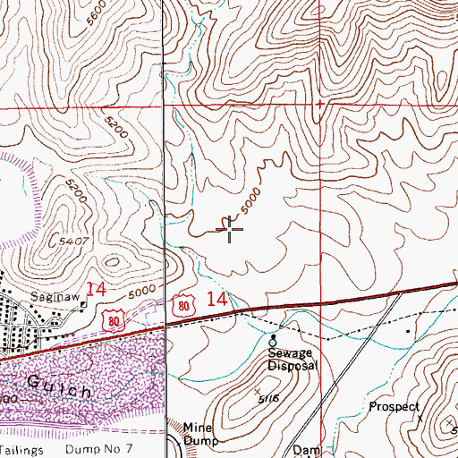 Topographic Map of Cochise County Sheriff's Office Bisbee Patrol District, AZ