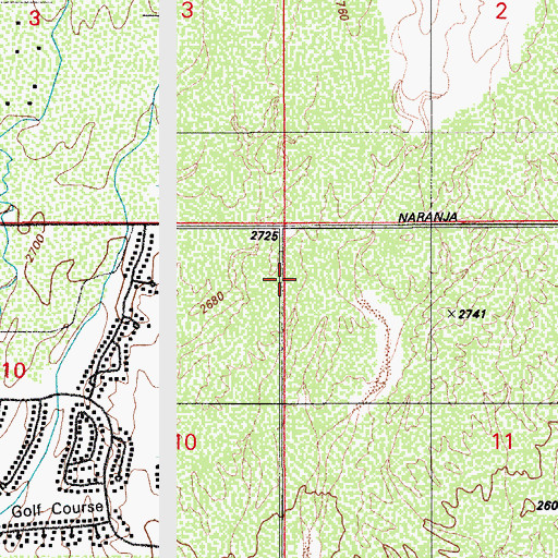 Topographic Map of Oro Valley Police Department, AZ