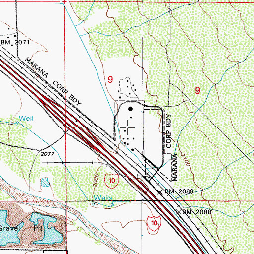Topographic Map of Tucson Electric Power Company North Loop Generating Station, AZ