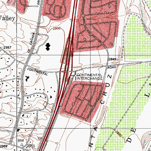 Topographic Map of Green Valley Post Office, AZ