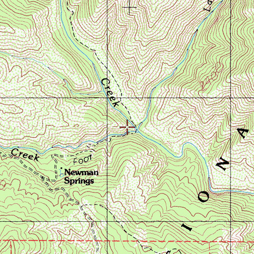 Topographic Map of Ladybug Creek, CA