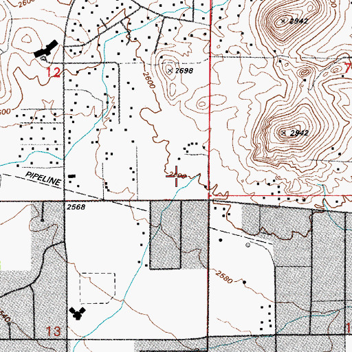 Topographic Map of Tucson Post Office San Xavier Station, AZ
