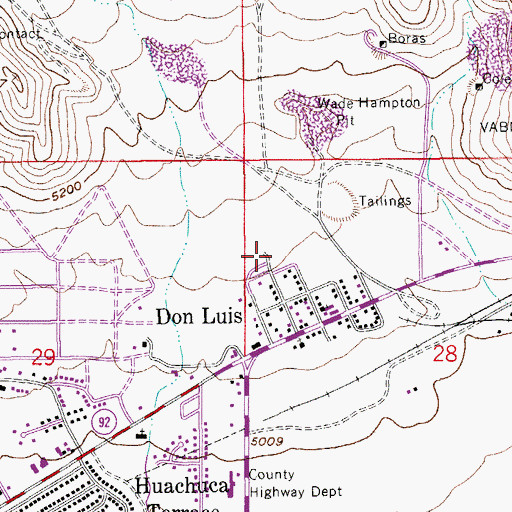 Topographic Map of Sieling's Mobile Village, AZ