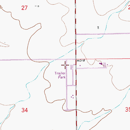 Topographic Map of Mount Vista Mobile Home Park, AZ