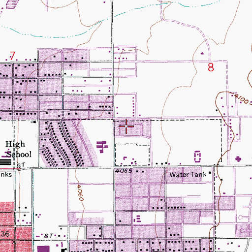 Topographic Map of Sunspots South Mobile Home Park, AZ