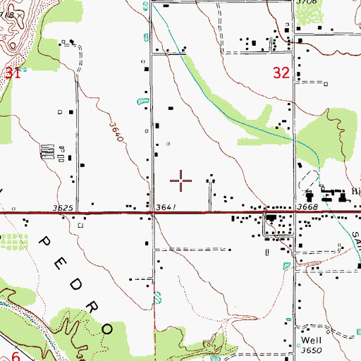 Topographic Map of Apache Mobile Park, AZ