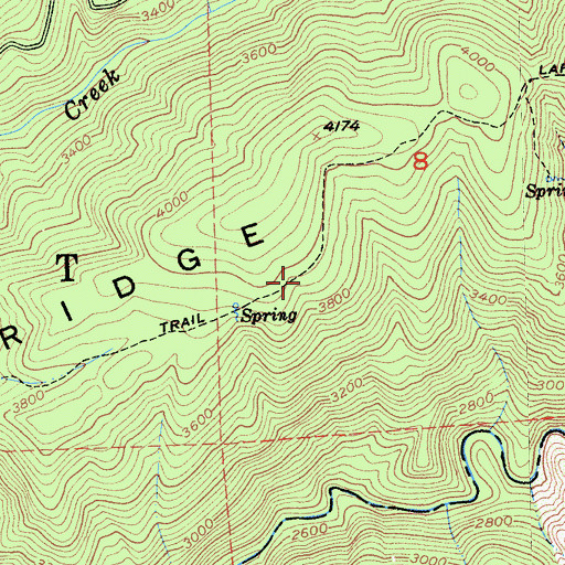 Topographic Map of Lafayette Ridge Trail, CA