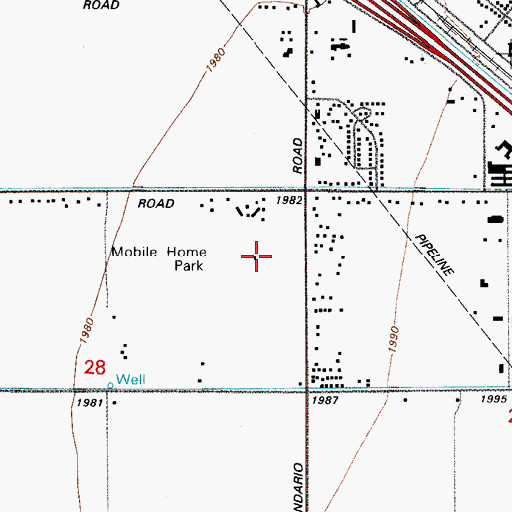 Topographic Map of Valley of the Sun Mobile Home Park, AZ