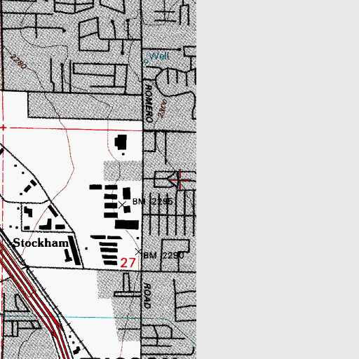 Topographic Map of Continental West Mobile Home Park, AZ