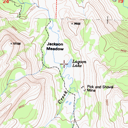 Topographic Map of Lagoon Lake, CA