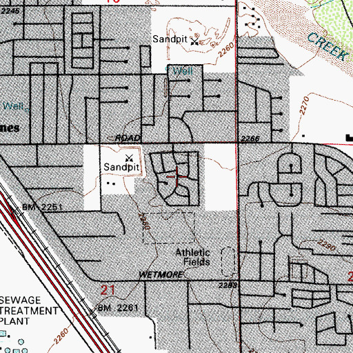 Topographic Map of Villa Capri Mobile Home Park Phase I, AZ