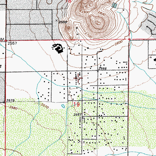 Topographic Map of Black Mountain Estates, AZ