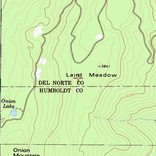 Topographic Map of Laird Meadow, CA